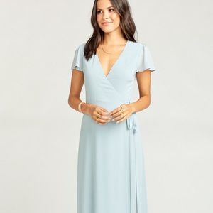 Noelle dress - steel blue chiffon